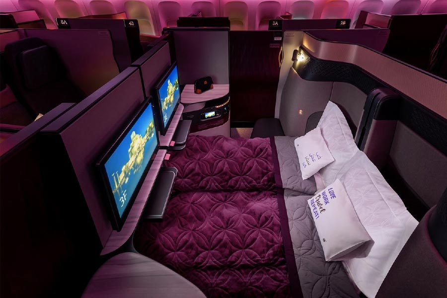 image of business class in plane