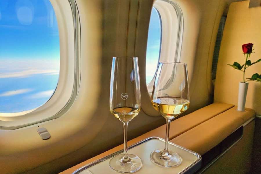 image of business class in plane