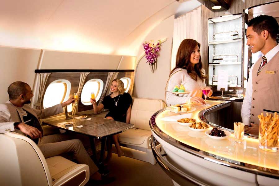 image of business class in plane