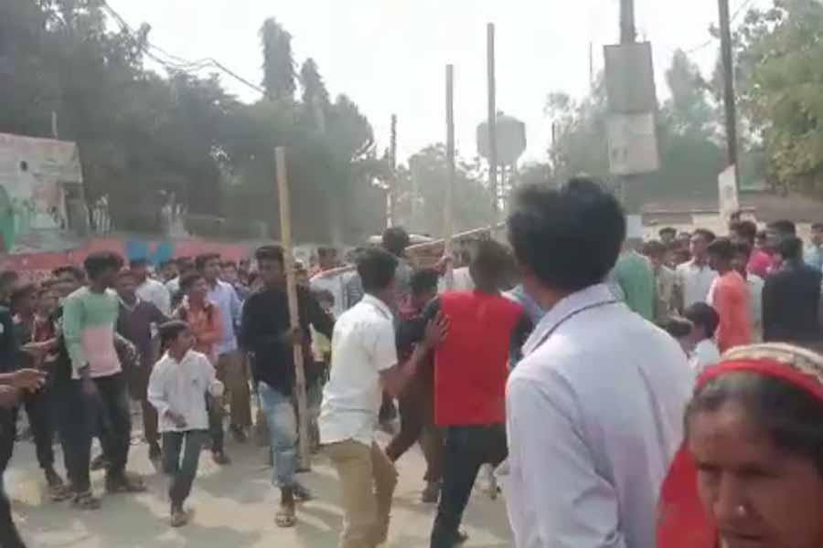 Teachers and students engaged in clash