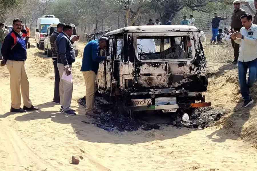 image of burnt bodies in Haryana 