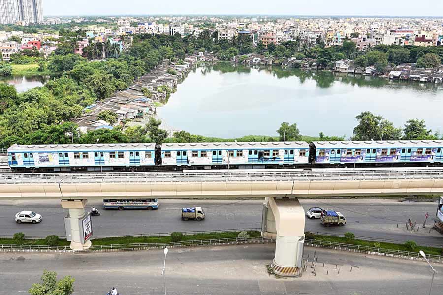 A Photograph of the Kolkata metro