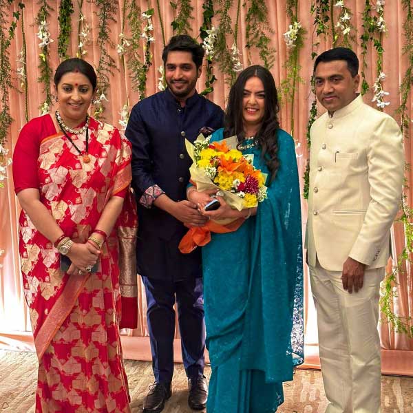Smriti Irani's daughter Shanelle and Arjun Bhalla's reception party picture