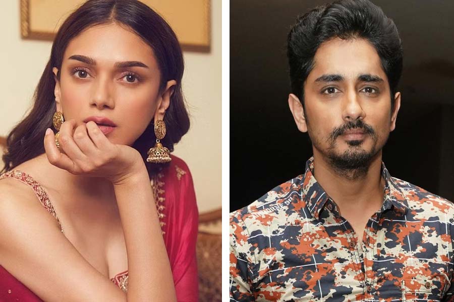 Photograph of Aditi Rao Hydari and Siddharth.