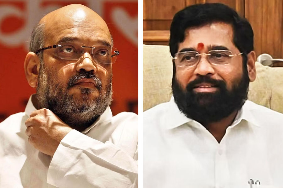 File image of Amit Shah and Eknath Shinde