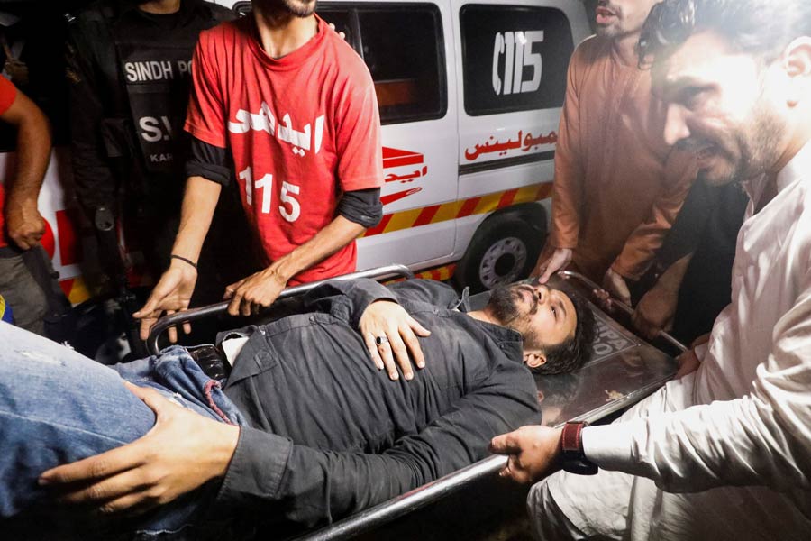 Pictures of Pakistan police chief’s office after terror attack.