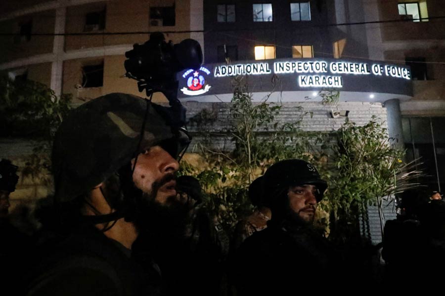 Pictures of Pakistan police chief’s office after terror attack.