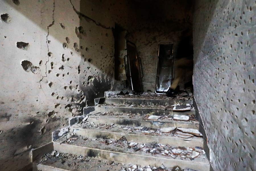 Pictures of Pakistan police chief’s office after terror attack.