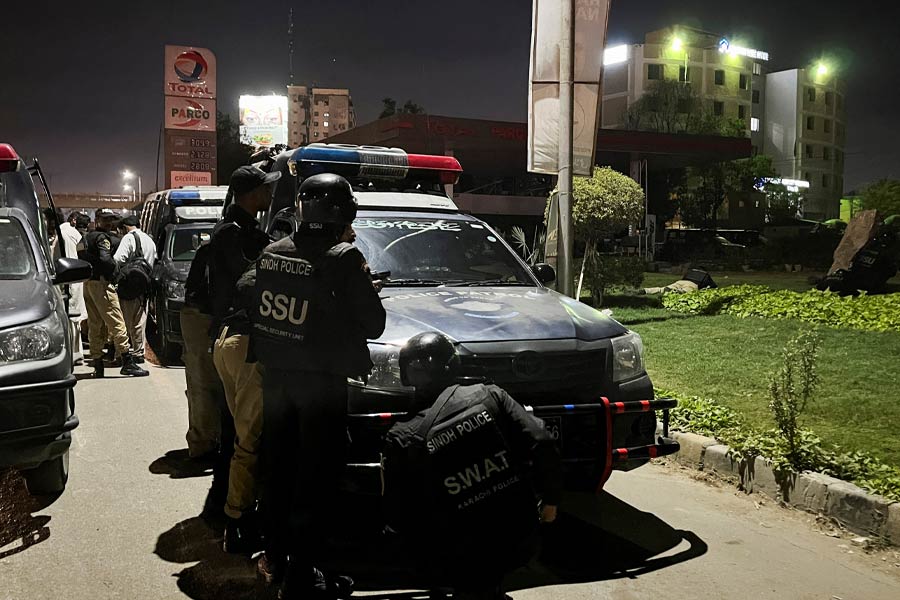Pictures of Pakistan police chief’s office after terror attack.