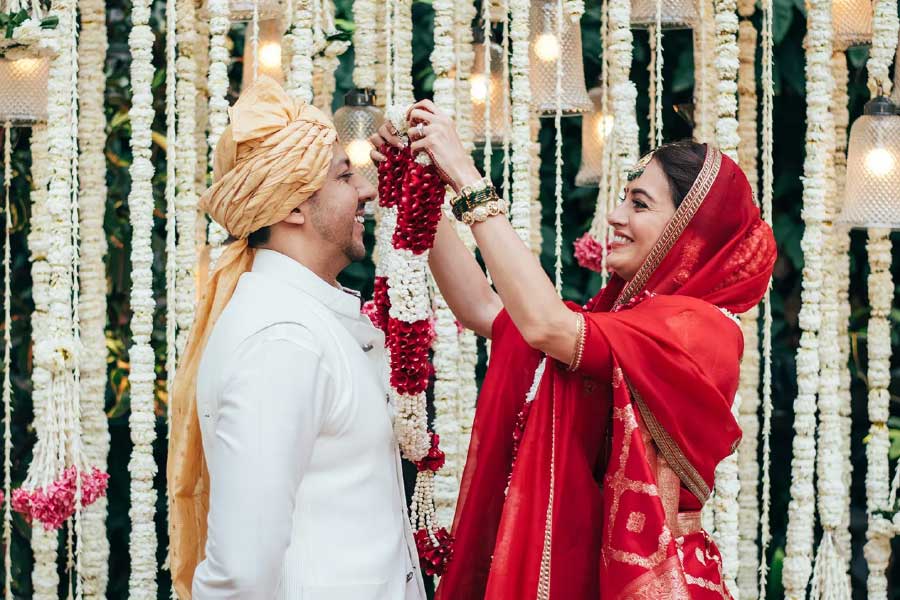 Dia Mirza with her husband