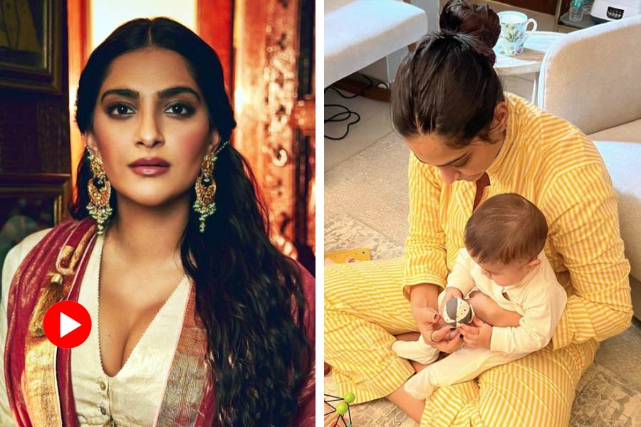 Bollywood actress Sonam Kapoor Posted a special video and photo on her son vayu’s six months birthday 