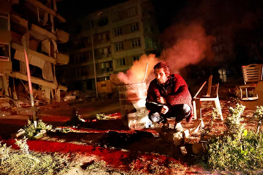 A survivor of Antakya earthquake at Turkey