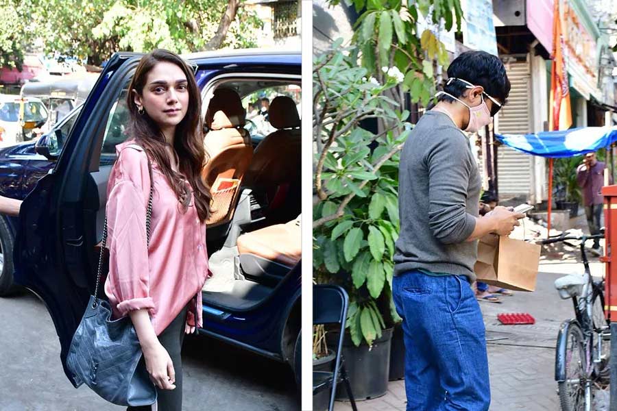 amid dating rumors Aditi Rao Hydari and Siddharth spotted together on a lunch date