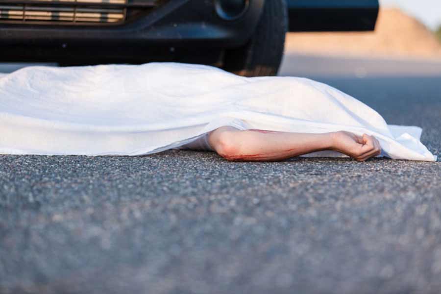 Representational picture of deceased in road accident