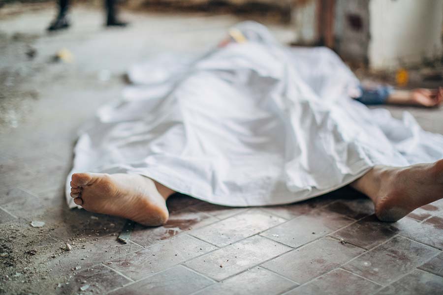 A Photograph representing a dead body