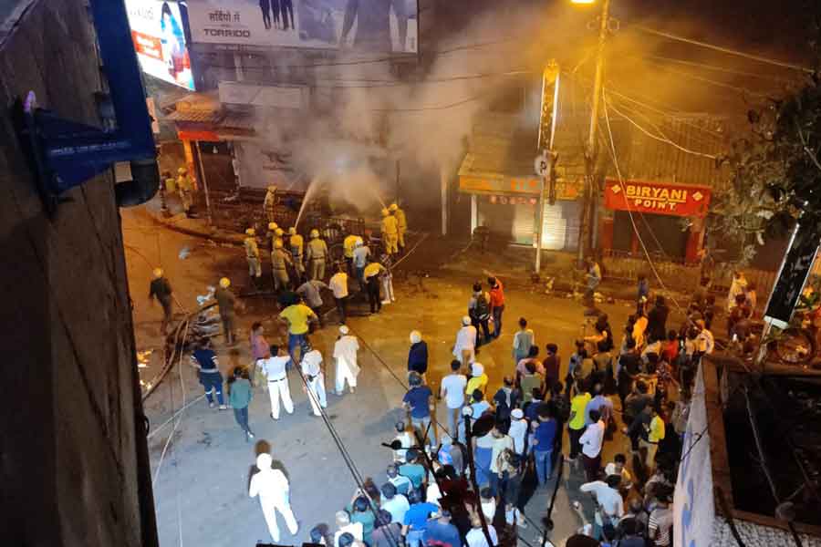 Fire in a tea stall