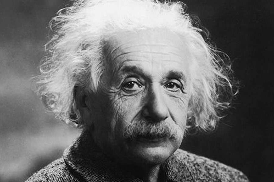 A photograph of Albert Einstein.