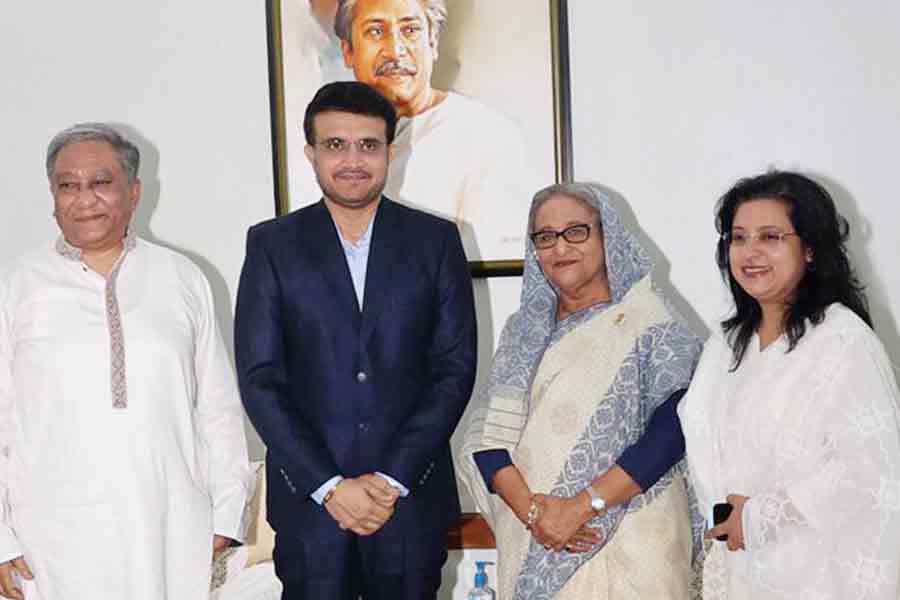 Najmul Huq Papon, Sourav Ganguly, Sheikh Hasina and Dona Ganguly