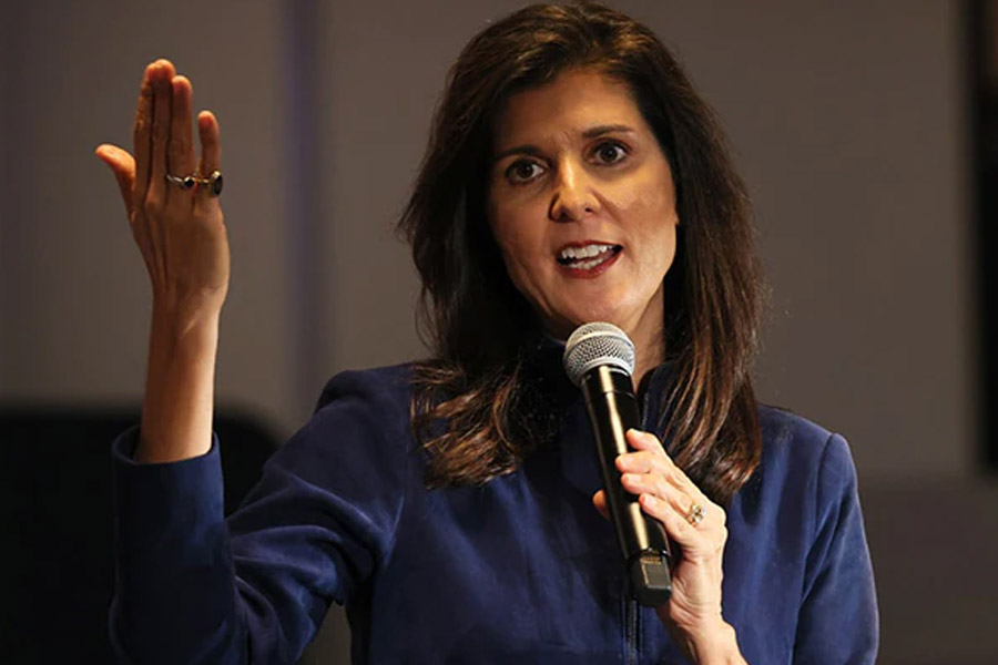 A Photograph of  US Presidential Candidate Nikki Haley 