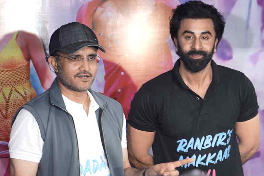 Sourav Ganguly with Ranbir Kapoor