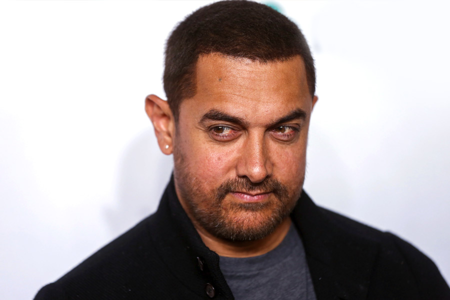 A photograph of Bollywood actor Amir Khan.
