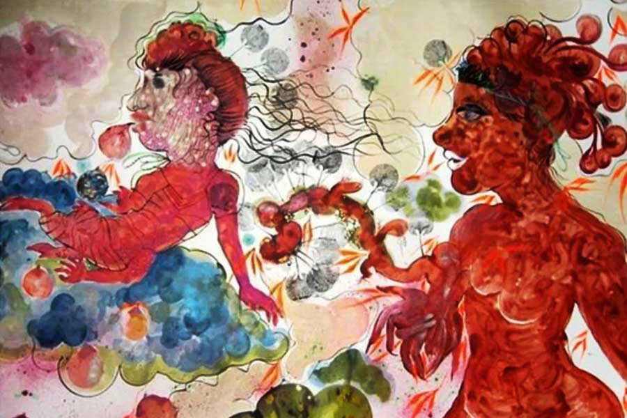 কখনও রিনার শিল্প পাশে দাঁড়ায় পীড়িত নারীদের, কখনও দেশ থেকে বিদেশে গিয়ে বৈষম্যের শিকার হওয়াদের কথা বলে। বর্ণ, পরবাস, আমেরিকায় পৃথিবীর নানা প্রান্তের মানুষদের বসবাস ও তার ইতিহাস, সে সব ঘিরে বৈষম্য— সবই ঘুরেফিরে আসে রিনার কাজে। 