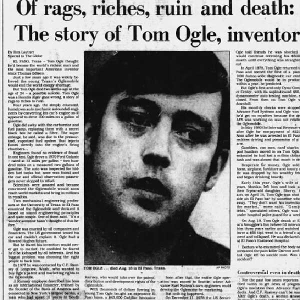 সময়ের সঙ্গে সঙ্গে টম এবং তাঁর যন্ত্রের বিষয়টি অপ্রাসঙ্গিক হয়ে যায়। অন্য কয়েক জন গবেষক অনুরূপ যন্ত্র আবিষ্কারের চেষ্টা করলেও সফল হননি।