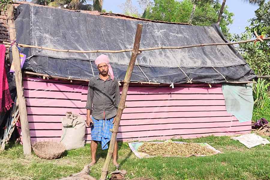 মাধবচন্দ্র কর্মকারের বাড়ি। নিজস্ব চিত্র