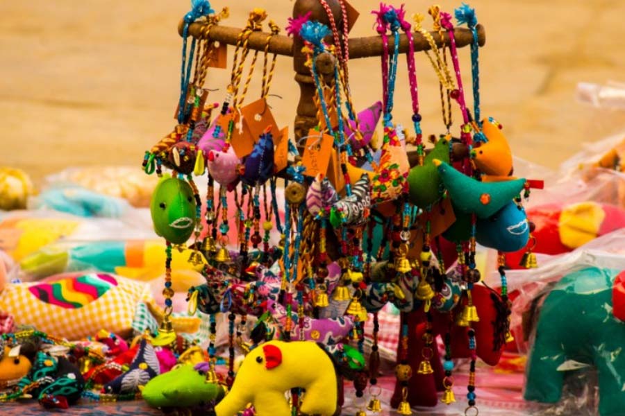 A Photograph of Indian toys