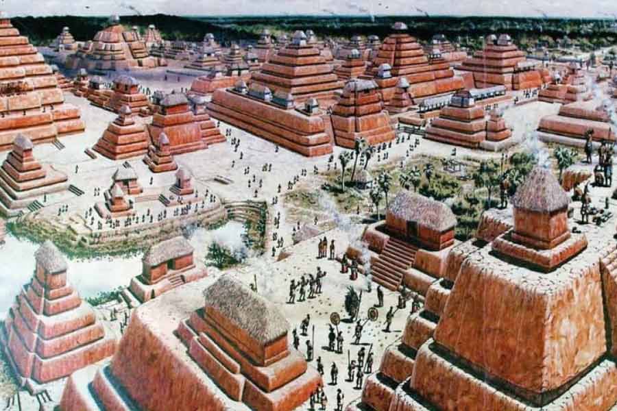 গবেষকরা বিমানের মধ্যে থেকে নির্দিষ্ট এলাকার উপর লেজ়ার রশ্মি ফেলে পরীক্ষা করেছিলেন। রশ্মি ফেলার পর নগরের প্রতিটি রাস্তাঘাটের বাঁক থেকে শুরু করে ঘরবাড়ির ধ্বংসাবশেষের ছবি ধরা পড়ে। 