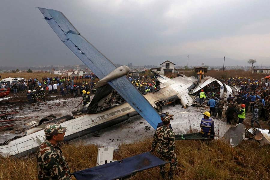 ২০১৮ সালের ১২ মার্চ নেপালের ত্রিভুবন আন্তর্জাতিক বিমানবন্দরে নামার সময় ভেঙে পড়ে বম্বার্ডিয়ার কিউ৪০০ বিমান। তাতে সওয়ার ৫১ জনেরই মৃত্যু হয়েছিল। ৭৬ আসনের বিমানটি ছিল বাংলাদেশের একটি বেসরকারি সংস্থার।