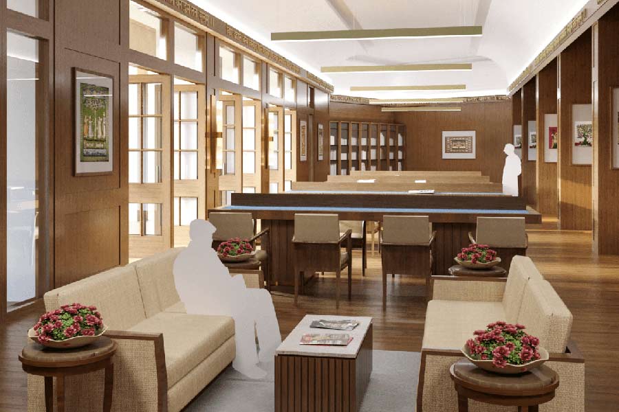 নতুন সংসদ ভবনে একটি কক্ষ রয়েছে, যেখানে ভারতীয় সংবিধানের ধারার পাণ্ডুলিপি রাখা হয়েছে এবং এই কক্ষ অত্যাধুনিক ভাবে সাজানো হয়েছে।