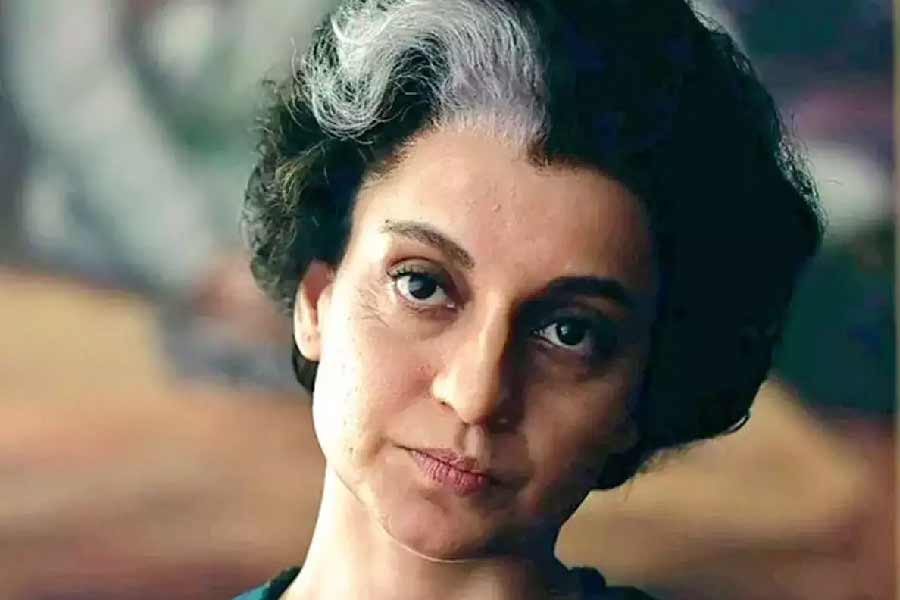 Kangana Ranaut as Indira Gandhi in the film Emergency.