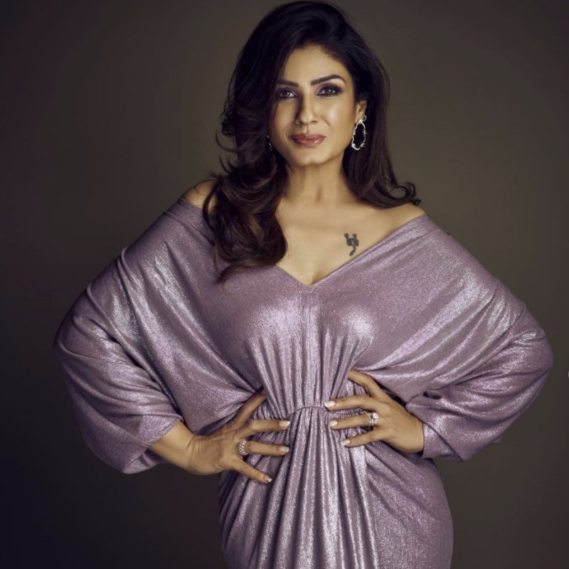 ১৯৯৫ সালে পুজা এবং ছায়াকে দত্তক নিয়েছিলেন রবিনা। ২০০৪ সালে অনিলকে বিয়ে করেন তিনি। বিয়ের এক বছরের মধ্যে রাশার জন্ম হয়। তাঁদের এক পুত্রসন্তানও রয়েছে। তাঁর নম রণবীরবর্ধন।