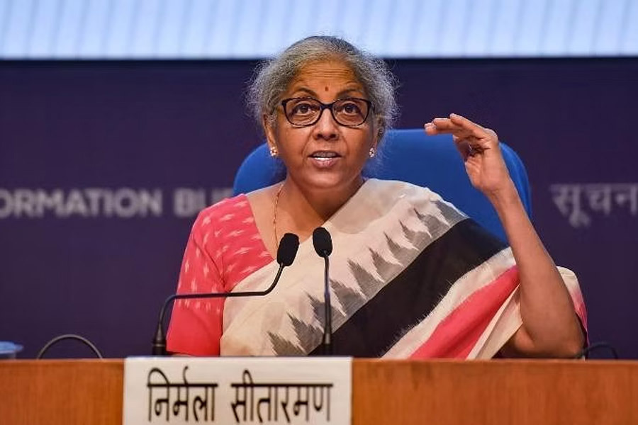 A Photograph of Finance minister Nirmala Sitharaman