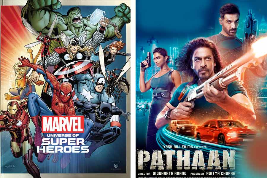 মার্ভেল-এর ‘সুপারহিরো ইউনিভার্স’-এর মতোই ‘স্পাই ইউনিভার্স’ বানাচ্ছে প্রযোজনা সংস্থা যশরাজ ফিল্মস। আর তার ঝলক দেখা গেল শাহরুখ-দীপিকা অভিনীত ‘পাঠান’ সিনেমা দিয়ে।