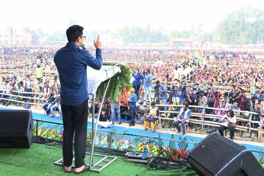 Photograph of Abhishek Banerjee's meeting at Kanthi on 3rd December 2022.
