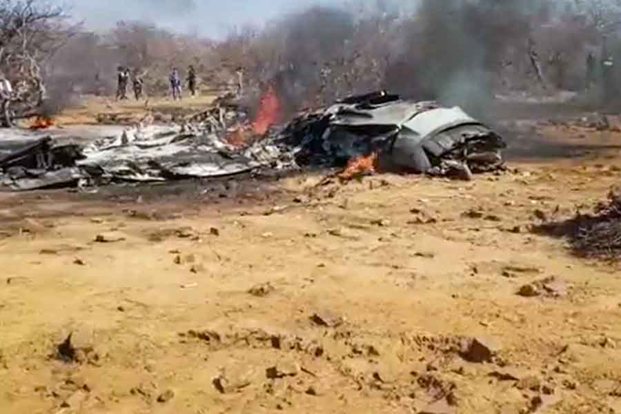IAF plane crashed at Pahargarh in MP