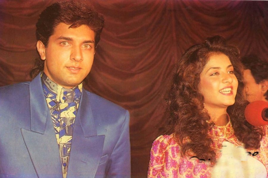 actor prithvi after his first film release with divya bharati