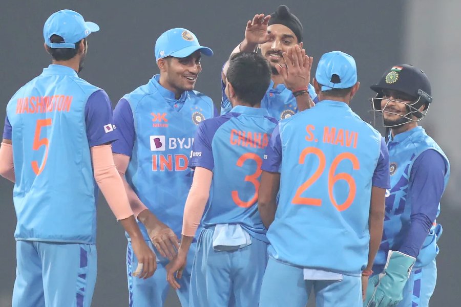 team india celebrates after a wicket