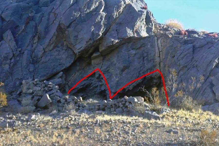 Entry of this cave looks like English Alphabet M 