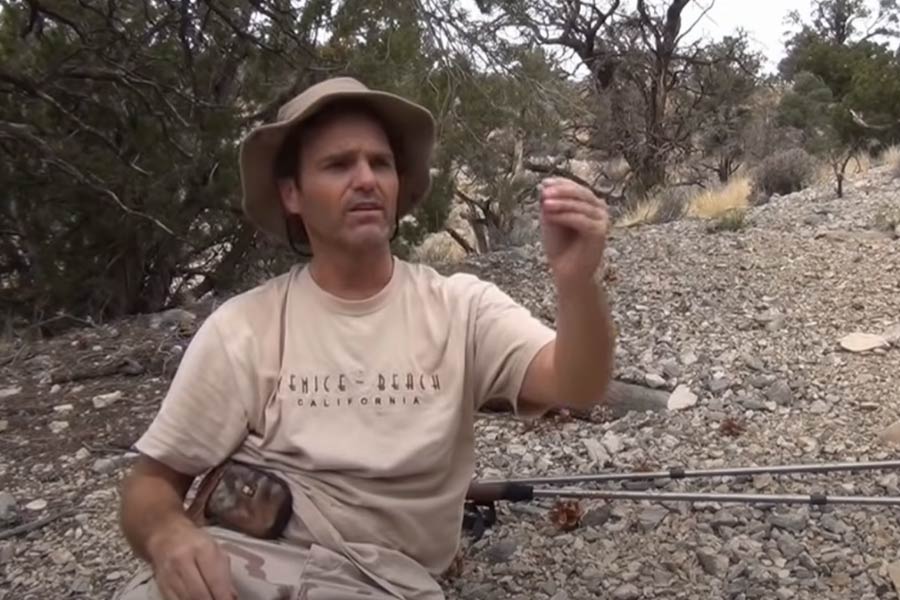 Kenny Veach's picture while he was hiking to an uncharted place