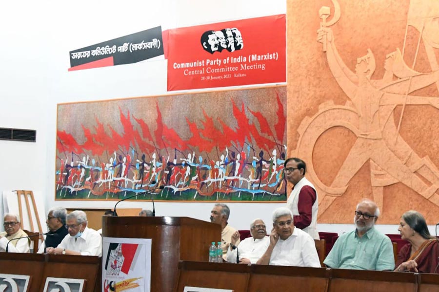 Picture of CPM\'s Central Committee\'s meeting in Kolkata.