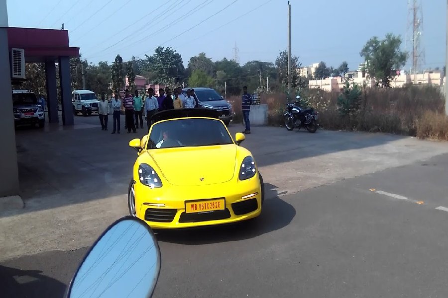 A car owned by Odisha Health Minister Naba Kishore Das.