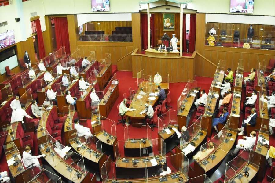 A photograph of assembly of Odisha.