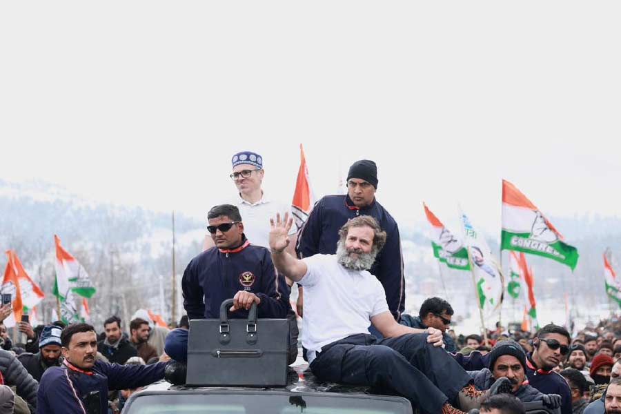 Rahul Gandhi and Omar Abdullah in Congress Bharat Jodo Yatra