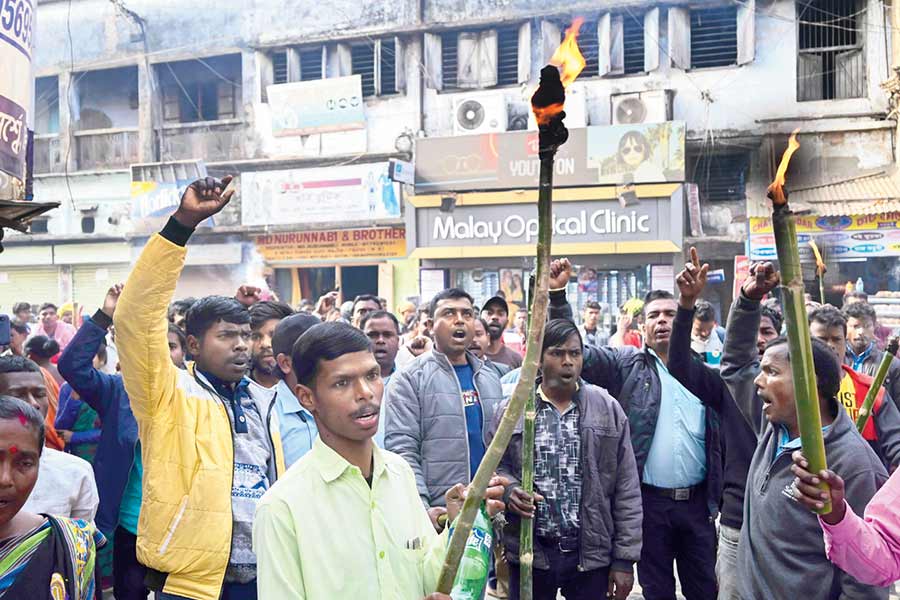 Torch hate Protest at Malda