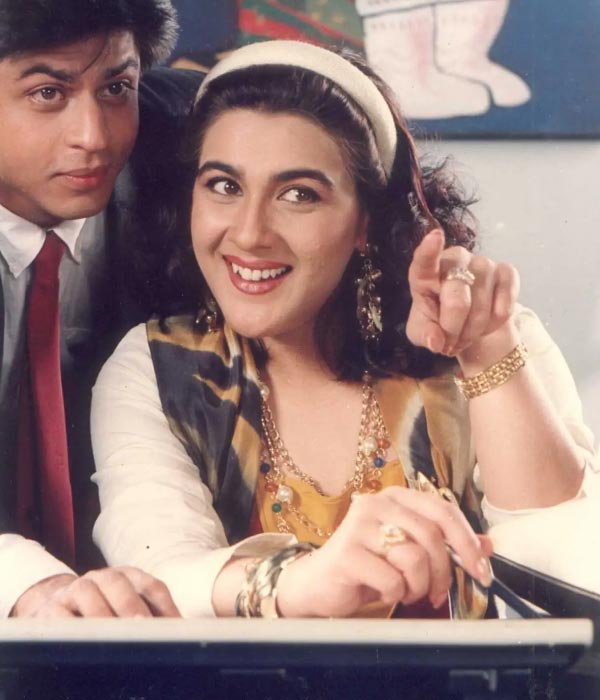 picture of Shah Rukh Khan and Amrita Singh form the film Raju Ban Gaya Gentleman