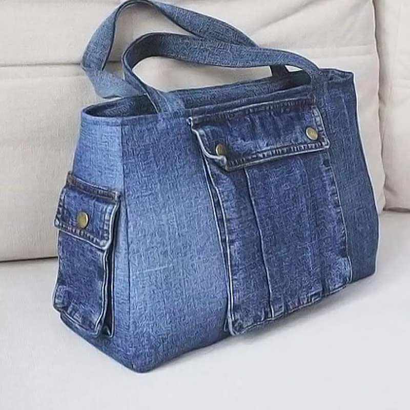 Image of bag made of old jeans