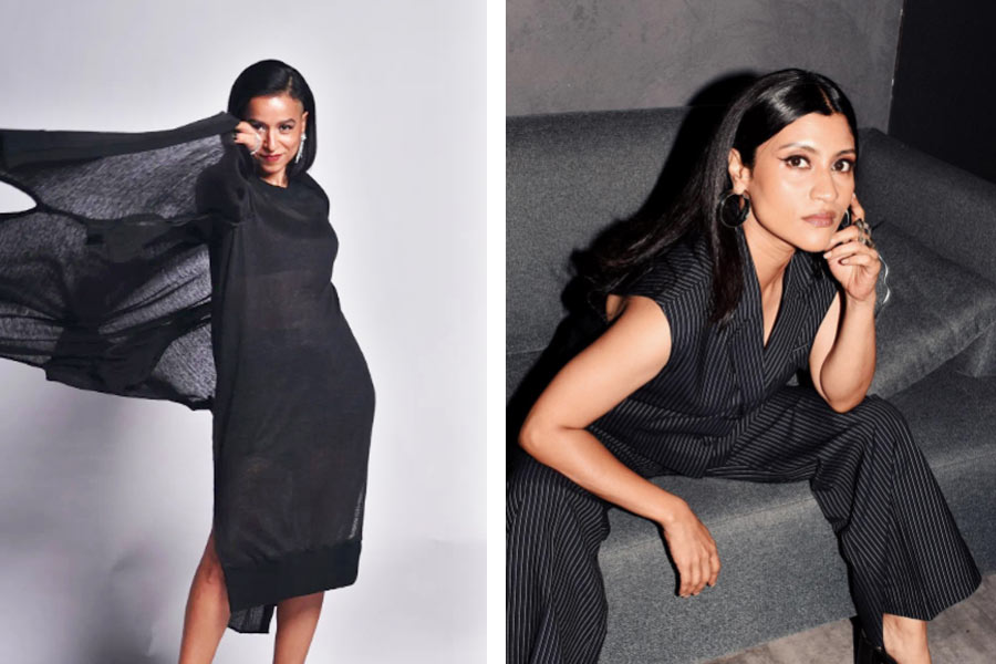 (বাঁ দিকে) তিলোত্তমা সোম, কঙ্কনা সেনশর্মা (ডান দিকে)।